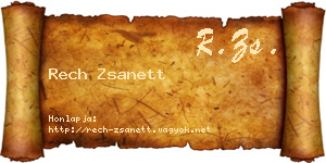 Rech Zsanett névjegykártya